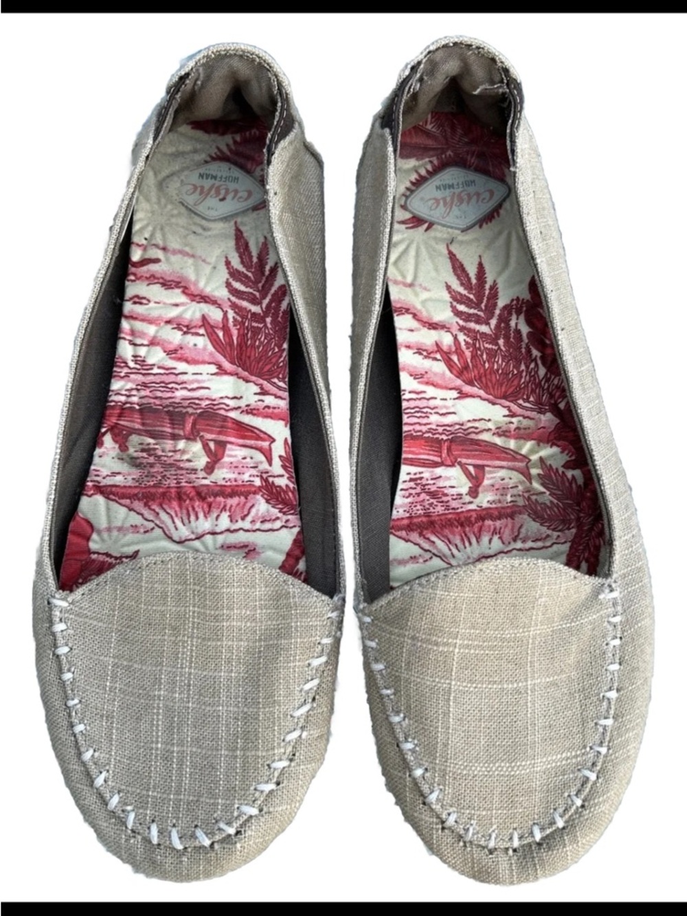 Cushe Women’s Linen Lamu Slip On Flats Sand Color UW01343 Size 10